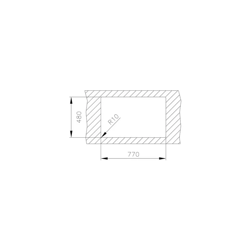 Fregadero Teka Universe 80 T-XP 2C 790 x 500 mm, acero inoxidable, diseño de doble cubeta y acabado rectangular.