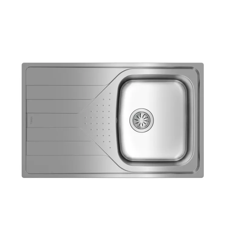 Fregadero Teka Universe 45 T-XP 1C 1E reversible de acero inoxidable con diseño moderno y superficie pulida.