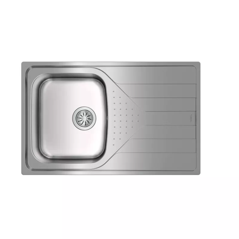 Fregadero Teka Universe 45 T-XP 1C 1E reversible de acero inoxidable con diseño moderno y superficie pulida.