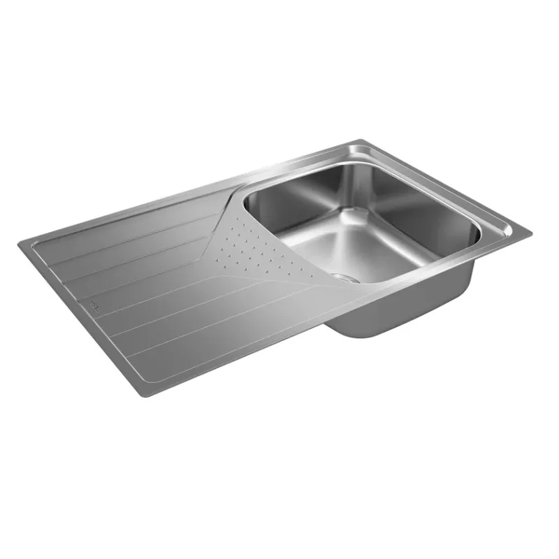 Fregadero Teka Universe 45 T-XP 1C 1E reversible de acero inoxidable con diseño elegante y superficie pulida.
