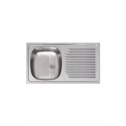 Fregadero Practic Standard 581074 90 x 50 cm derecha de acero inoxidable con un lavabo y escurridor recto