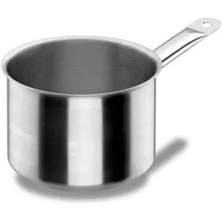 Cazo recto alto Lacor Chef-Classic 50221 20 cm 4 L fabricado en acero inoxidable con diseño pulido y mango ergonómico.