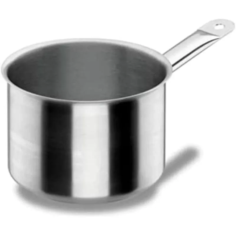 Cazo recto alto Lacor Chef-Classic 50221 20 cm 4 L fabricado en acero inoxidable con diseño pulido y mango ergonómico.