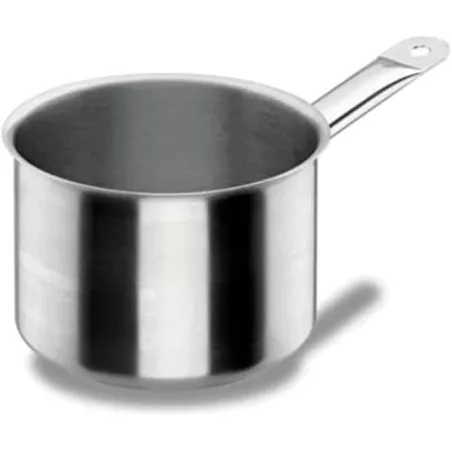 Cazo recto alto Lacor Chef-Classic 50221 20 cm 4 L fabricado en acero inoxidable con diseño pulido y mango ergonómico.