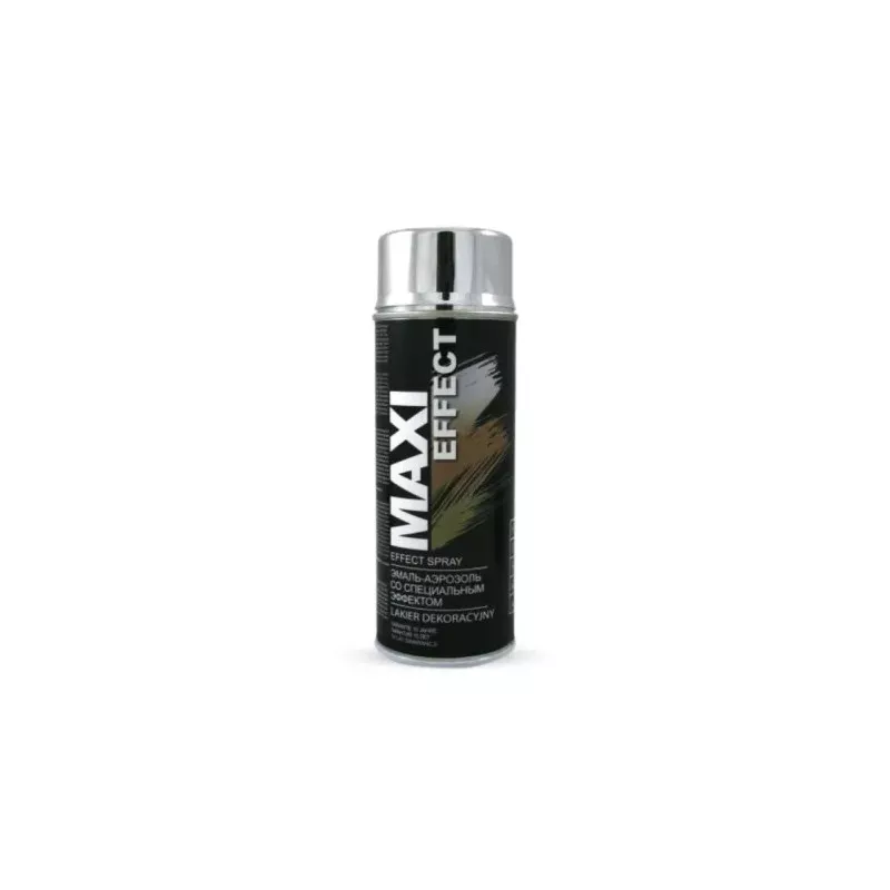 Bote spray acabado cromo 400 ml Maxi Color con fórmula profesional y spray de alta precisión para acabado brillante.