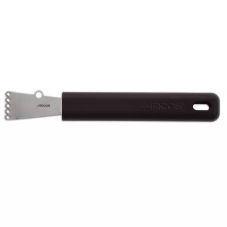 Rallador de limón Arcos 612800 inox con hoja de 40 mm y mango negro ergonómico para un agarre cómodo.