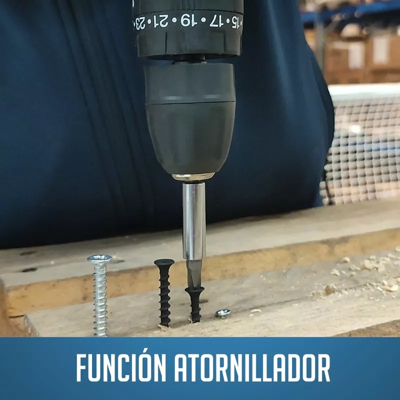 Taladro percutor Ferrestock FSKTAB101 21 V 1,5 Ah negro con función atornillador y diseño ergonómico.