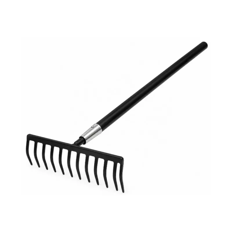 Mango de rastrillo Arnau Granjardin 033416 negro de metal, 1200 x 24 mm, con diseño ergonómico para jardinería.