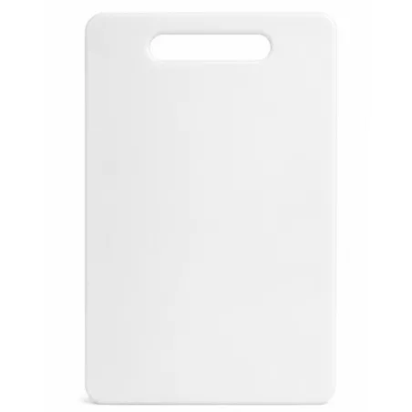 Tabla para cortar Inalsa 37 x 23 cm de plástico blanco, resistente y fácil de limpiar, diseño ergonómico con asa.