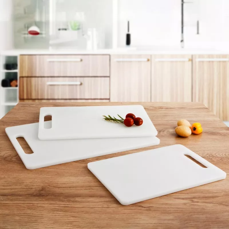 Tabla de corte Quid Renova 30,5 x 21 cm de polipropileno blanca, ligera y duradera, ideal para preparar alimentos