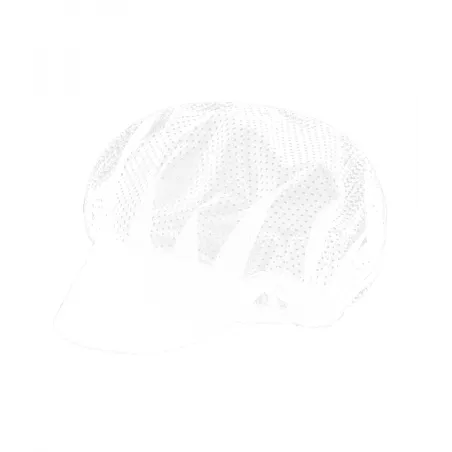 Cofia con visera Monza 04004 blanca de material microperforado, talla única y diseño ligero y transpirable.