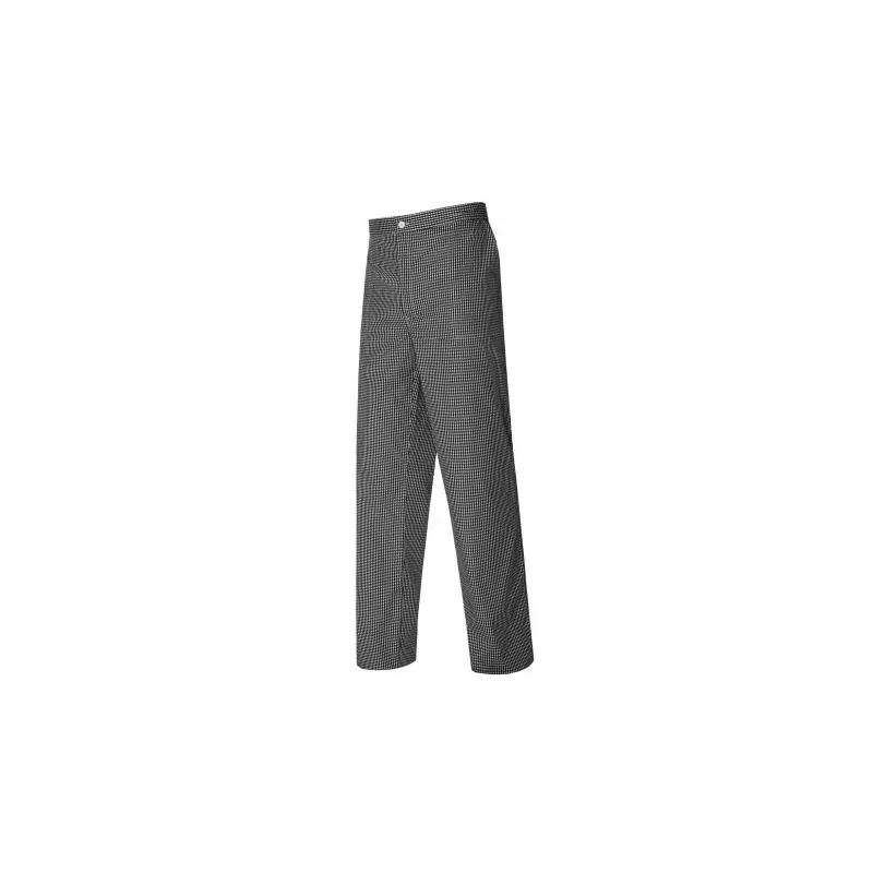 Pantalón de cocina Monza 04000 cuadros azules talla M de poliéster, diseño cómodo y ligero, ideal para uso profesional.