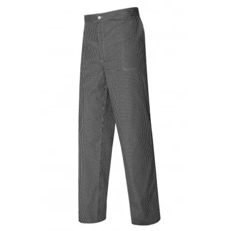 Pantalón de cocina Monza 04000 cuadros azules talla M de poliéster, diseño cómodo y ligero, ideal para uso profesional.