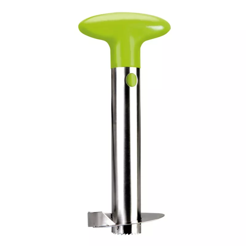 Cortapiñas Ibili First Class M 784100 inox Ø 8,5 cm con mango verde y diseño funcional para un corte preciso.