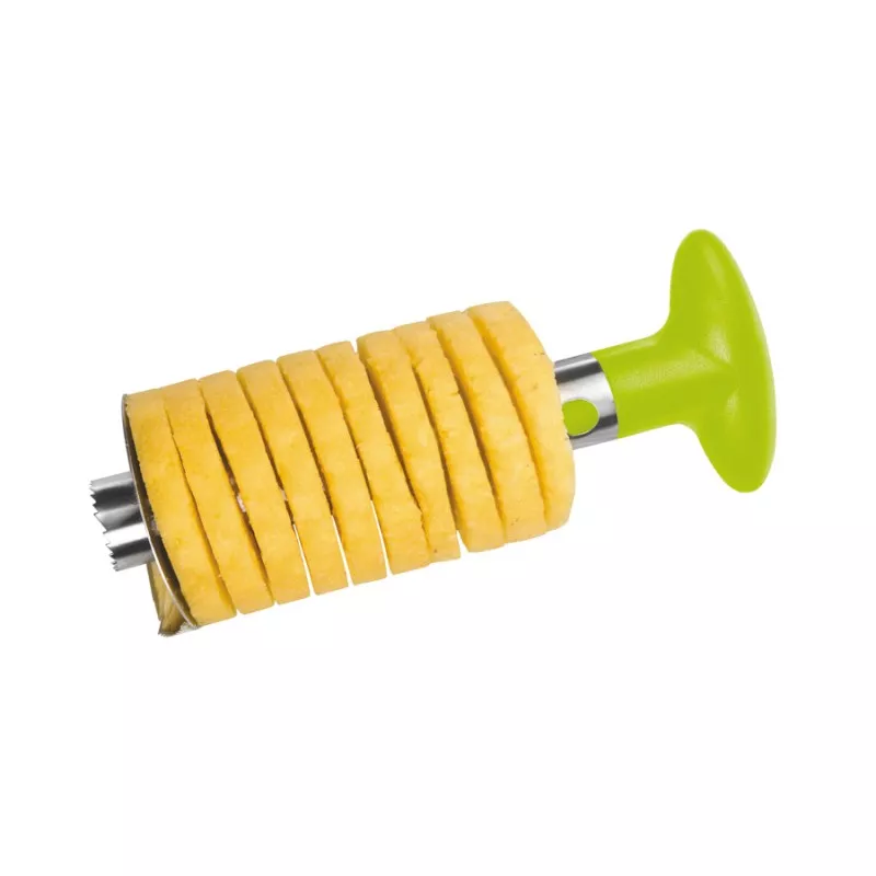 Cortapiñas Ibili First Class M 784100 inox Ø 8,5 cm, diseño ergonómico con mango verde y cuchilla de acero inoxidable.