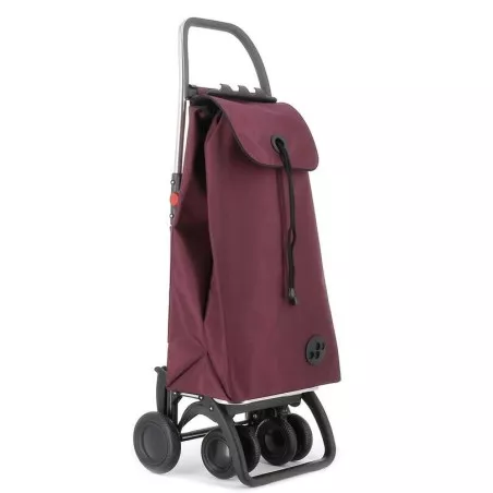 Carro de compra Rolser I-Max MF IMX306 43 L burdeos, diseño ligero con ruedas giratorias y cierre ajustable.