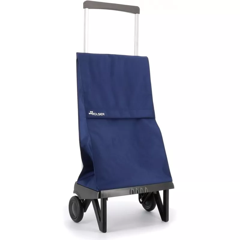 Carro Rolser Plegamatic PLE001 40 L azul Klein con estructura plegable y ruedas para fácil transporte.