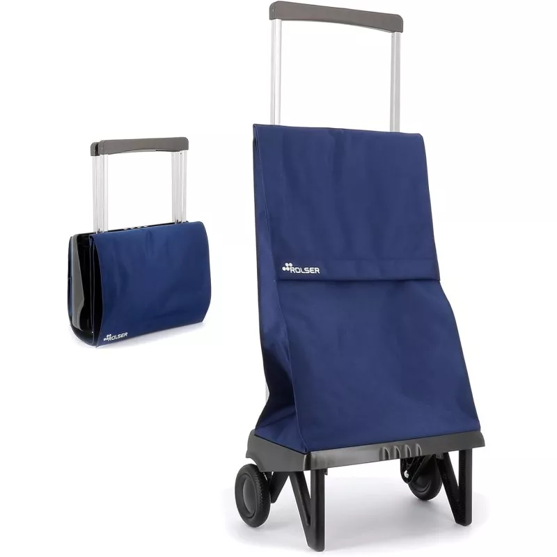 Carro Rolser Plegamatic PLE001 40 L azul Klein con estructura plegable y ruedas para fácil transporte