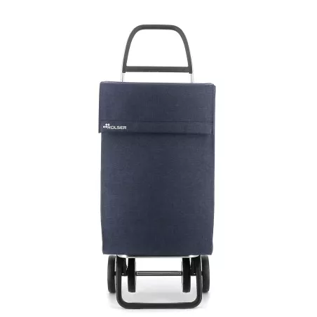 Carro Rolser Jean Tweed JEA034 4 ruedas marino de tejido tweed con diseño moderno y asas ergonómicas.