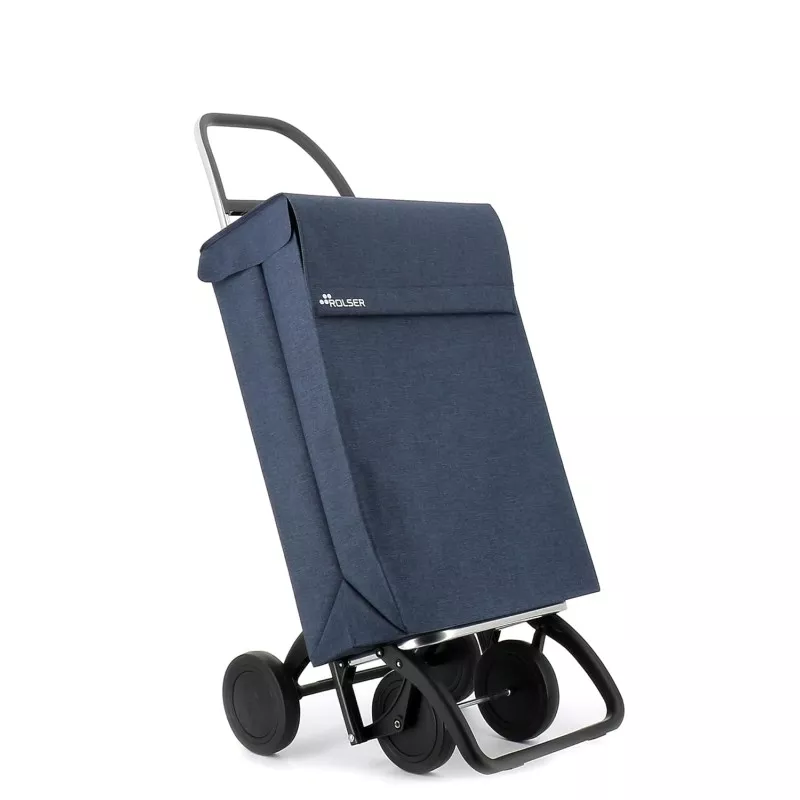 Carro Rolser Jean Tweed JEA034 4 ruedas marino con diseño moderno, material de tejido resistente y cierre superior.