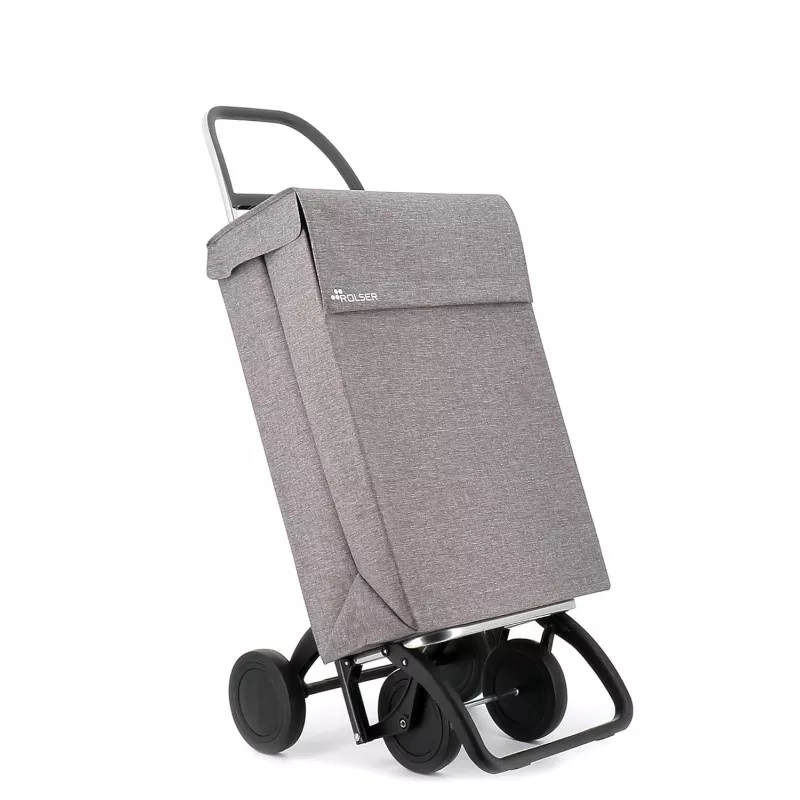 Carro Rolser Jean Tweed JEA034 4 ruedas gris con diseño elegante y material resistente ideal para compras.