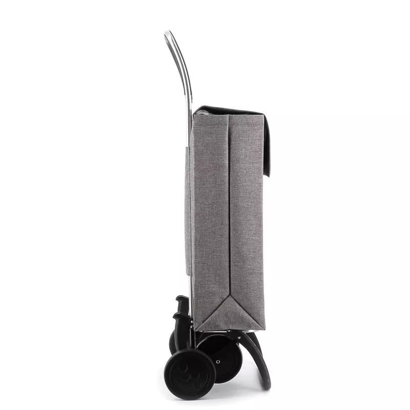 Carro Rolser Jean Tweed JEA034 4 ruedas gris con diseño práctico, estructura de tela y asas ergonómicas.