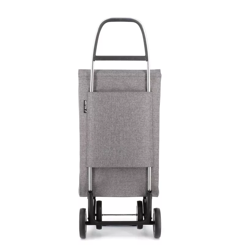 Carro Rolser Jean Tweed JEA034 4 ruedas gris de tejido resistente con diseño moderno y acabado elegante.
