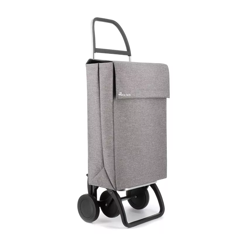 Carro Rolser Jean Tweed JEA034 4 ruedas gris, estructura ligera de tela de tweed con diseño funcional y resistente.