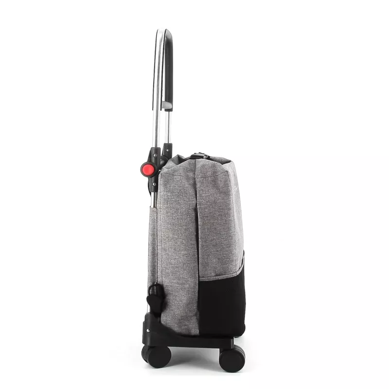 Carro Rolser One Tweed ONE001 27 L gris con diseño compacto, material textil y ruedas para fácil transporte.