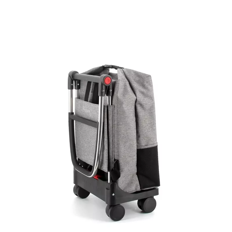 Carro Rolser One Tweed ONE001 27 L gris con diseño elegante de tela, estructura plegable y ruedas para fácil transporte