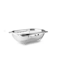 Escurridor extensible Ibili 703834 inox 34-50 × 24 cm con diseño rectangular y acabado en acero inoxidable brillante.