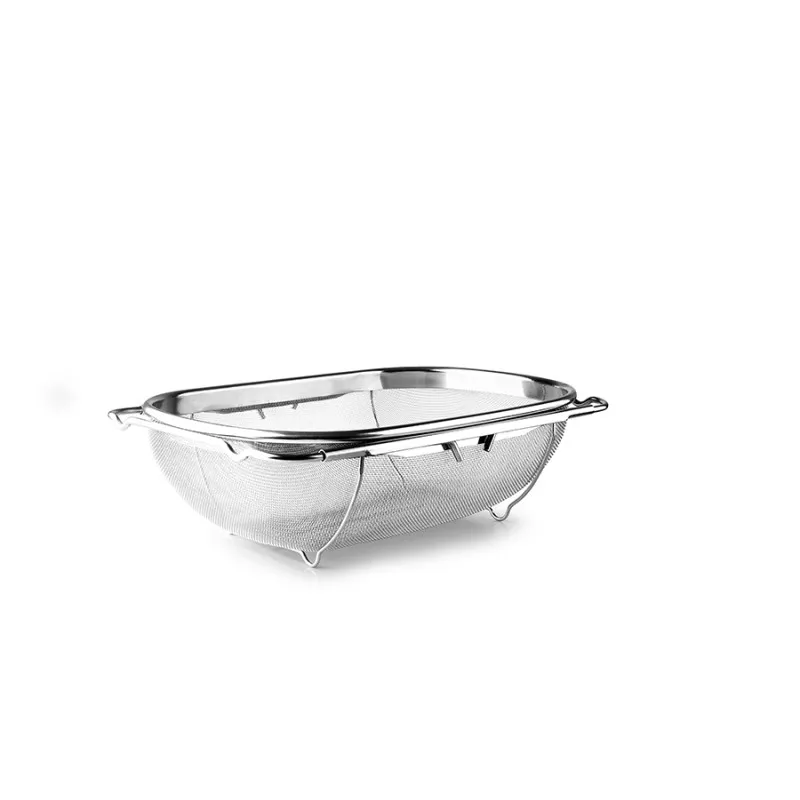 Escurridor extensible Ibili 703834 inox 34-50 × 24 cm con diseño rectangular y acabado en acero inoxidable brillante.