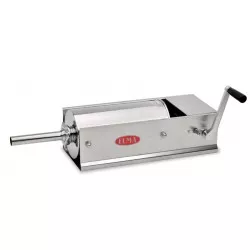 Embutidora horizontal Elma 36.10.0 inox 10 kg de acero inoxidable con diseño robusto y mango ergonómico para uso fácil.