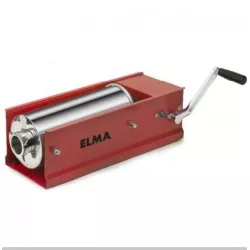 Embutidora horizontal Elma RED 46.06.0 de 6 kg en color rojo, acero inoxidable y diseño compacto.