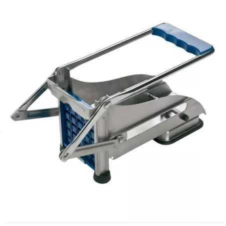 Cortapatatas Inoxibar Elite 13330 inox con 2 cuchillas de acero inoxidable y diseño ergonómico azul y plata.