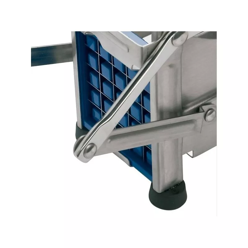 Cortapatatas Inoxibar Elite 13330 inox con 2 cuchillas, diseño robusto en acero inoxidable y acabados en azul.