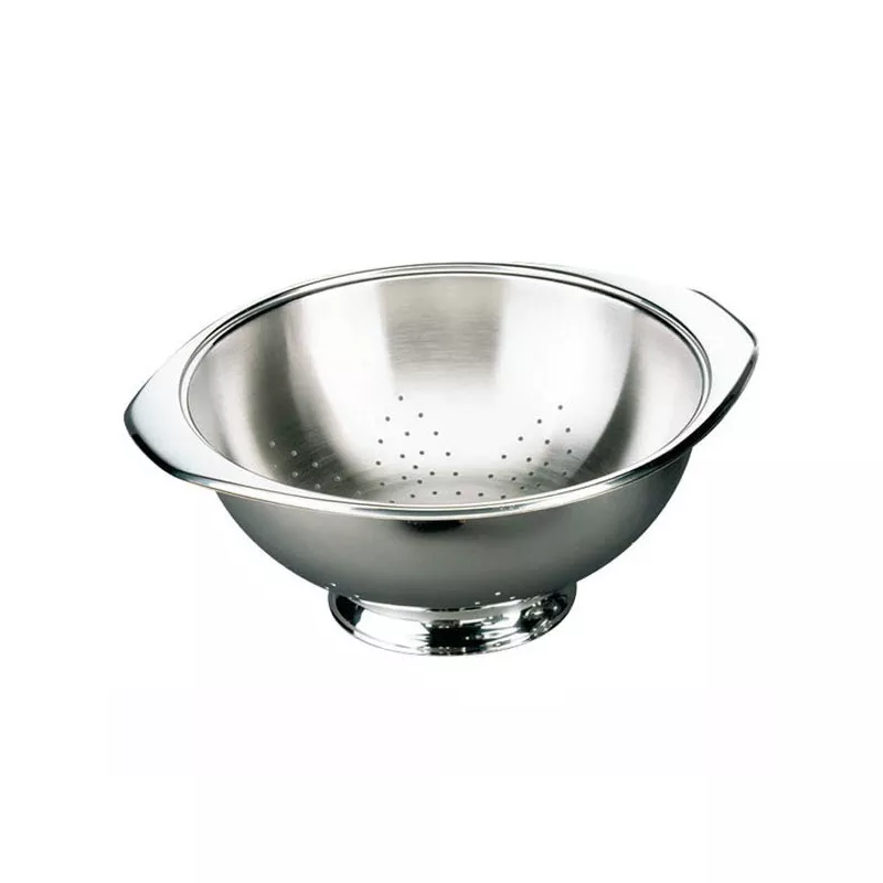 Escurridor Inoxibar 51284 inox 18/10 con base 24 cm, acabado brillante y asas ergonómicas para fácil manejo