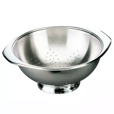 Escurridor Inoxibar 51284 inox 18/10 con base 24 cm, acabado brillante y asas ergonómicas para fácil manejo