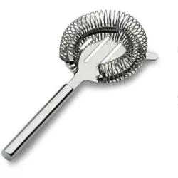 Colador gusanillo Lacor 62326 inox 18/10 de 7,7 cm con diseño curvo y acabado brillante ideal para cocteles.
