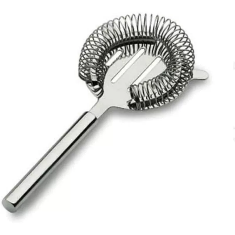 Colador gusanillo Lacor 62326 inox 18/10 de 7,7 cm con diseño curvo y acabado brillante ideal para cocteles.