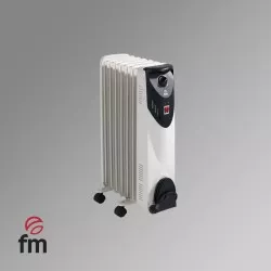 RADIADOR FM RW-15 1500 W 7 de diseño compacto color blanco con 7 elementos para calefacción eficiente