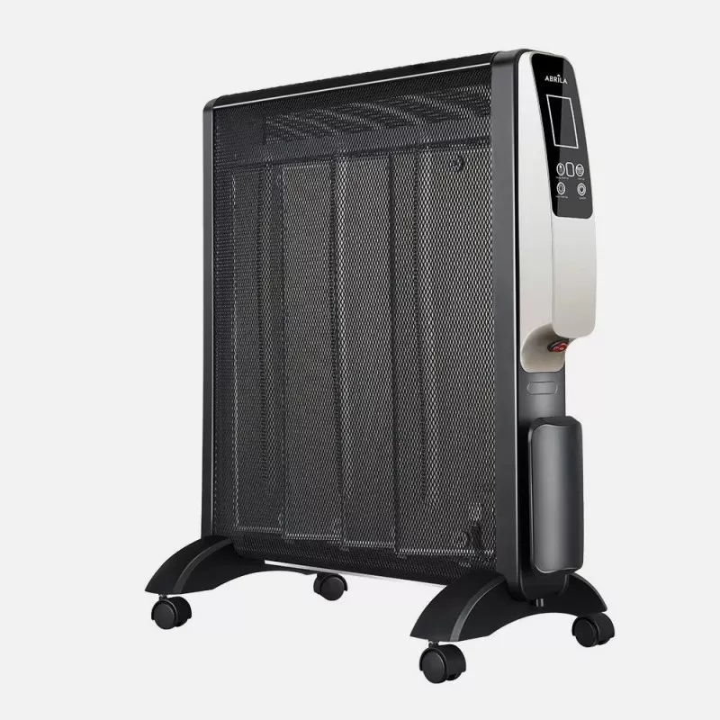 Radiador de mica Fabrilamp Abrigo 2000 W negro con diseño compacto y ruedas para fácil movilidad