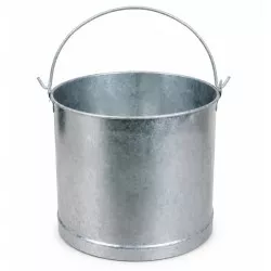 CUBO RECTO 13 CINC 32,5 CM 22L de metal galvanizado con asa, ideal para almacenamiento y uso doméstico