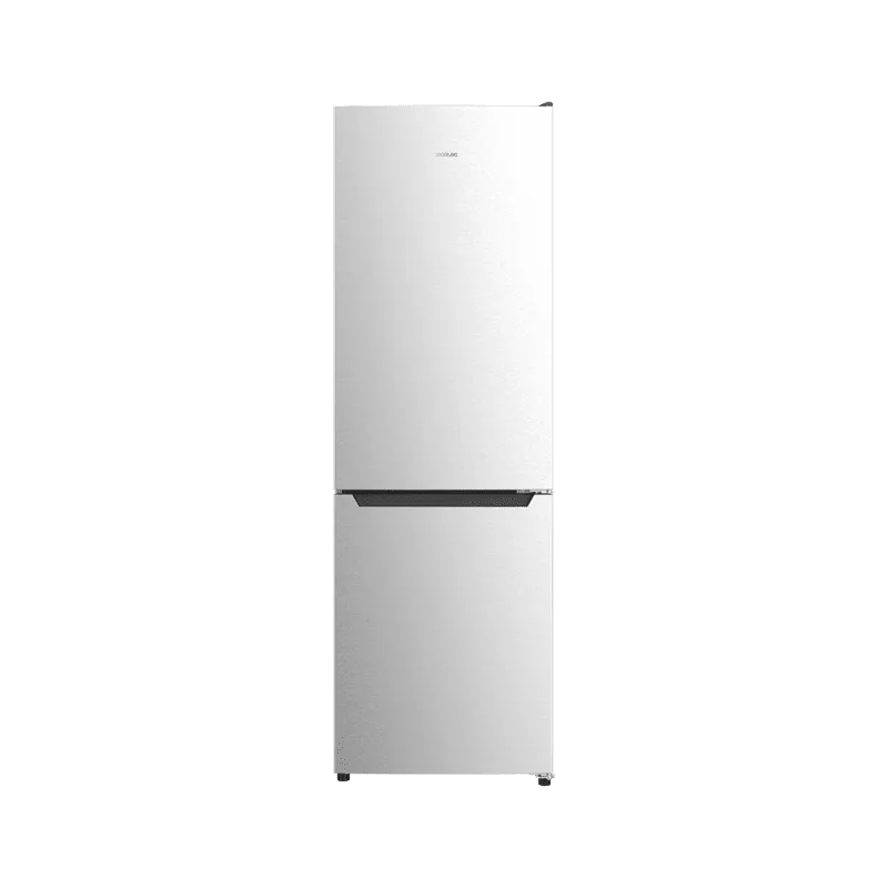 Frigorífico combi Cecotec Bolero 322E 2429 NoFrost blanco de dos puertas con acabado inox y capacidad eficiente.