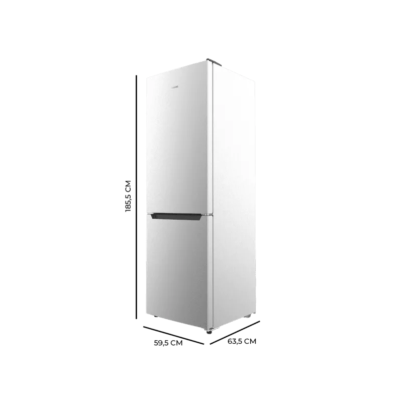Frigorífico combi Cecotec Bolero 322E 2429 NoFrost inox en acabado inoxidable, diseño elegante y eficiente.