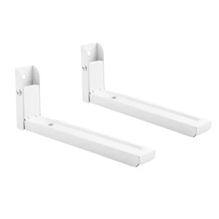 Soporte microondas TM Electron TMSOB106WHT plegable blanco, para pared, soporta hasta 30 kg, diseño sencillo y funcional.