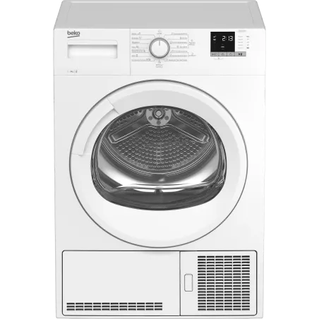 Secadora Beko DU 9112 GA0 9 kg blanca con 15 programas, diseño eficiente y acabado moderno.