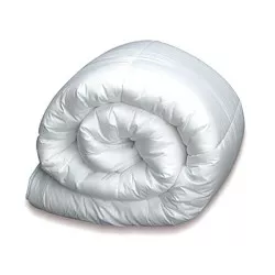 EDREDON PLUMON 90% 150*220 90 270 GR blanco suave con acabado lustroso y tejido ligero para un confort óptimo
