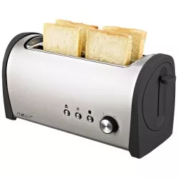 Tostador Nevir NVR-9831TI – 1400 W, 2 ranuras largas, 4 rebanadas