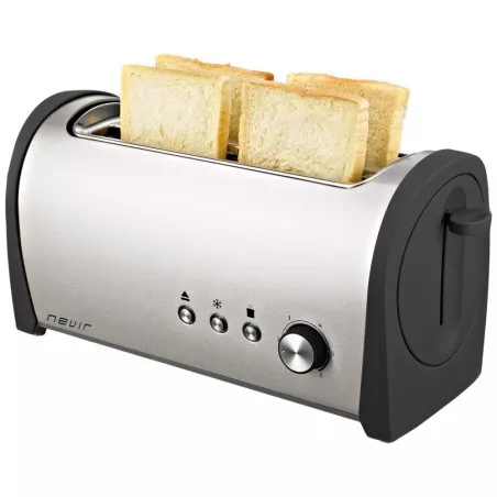 Tostador Nevir NVR-9831TI – 1400 W, 2 ranuras largas, 4 rebanadas